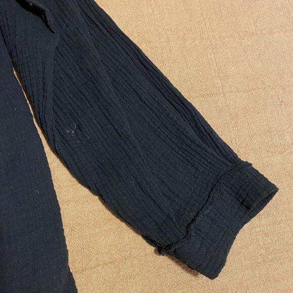 Lala Made Me Do It Oversized Button Up in Black S/M - Picture 2 of 6